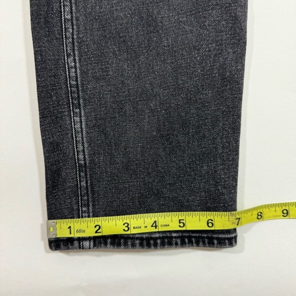 Abercrombie 90s Slim Straight Crossover Jeans Ultra High Rise Black - Picture 9 of 11